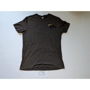 Old Navy TShirt Miller Lite Size Medium Gray -0522C31